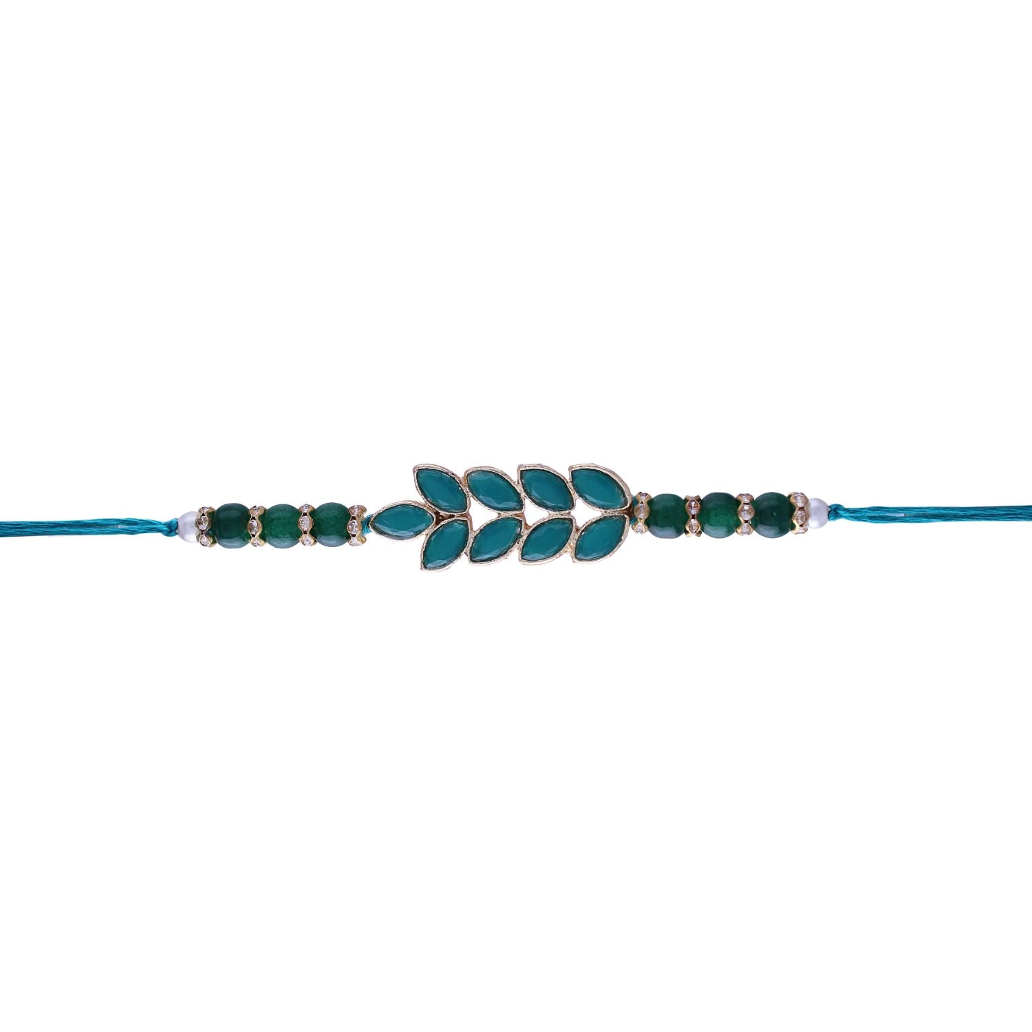 Designer Pearl Beads Studded Rakhi Bracelet for Brother/ Bhaiya