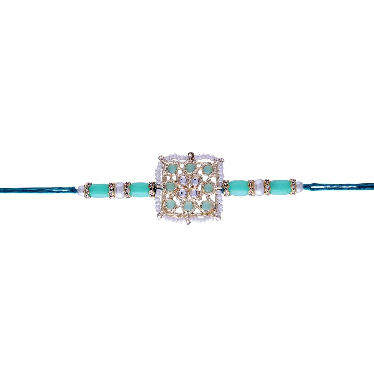 Designer Pearl Beads Studded Rakhi Bracelet for Brother/ Bhaiya