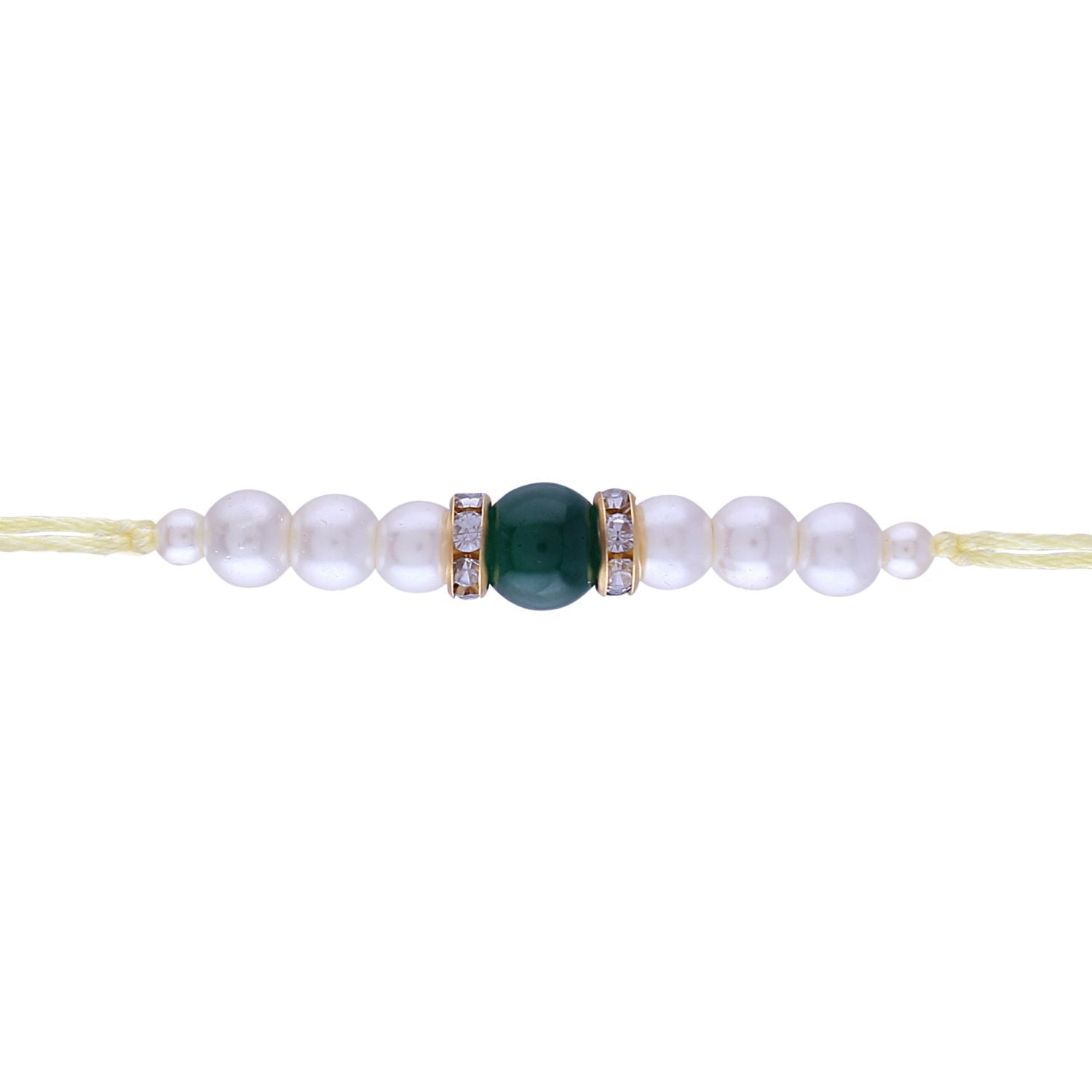 Designer Pearl Beads Studded Rakhi Bracelet for Brother/ Bhaiya