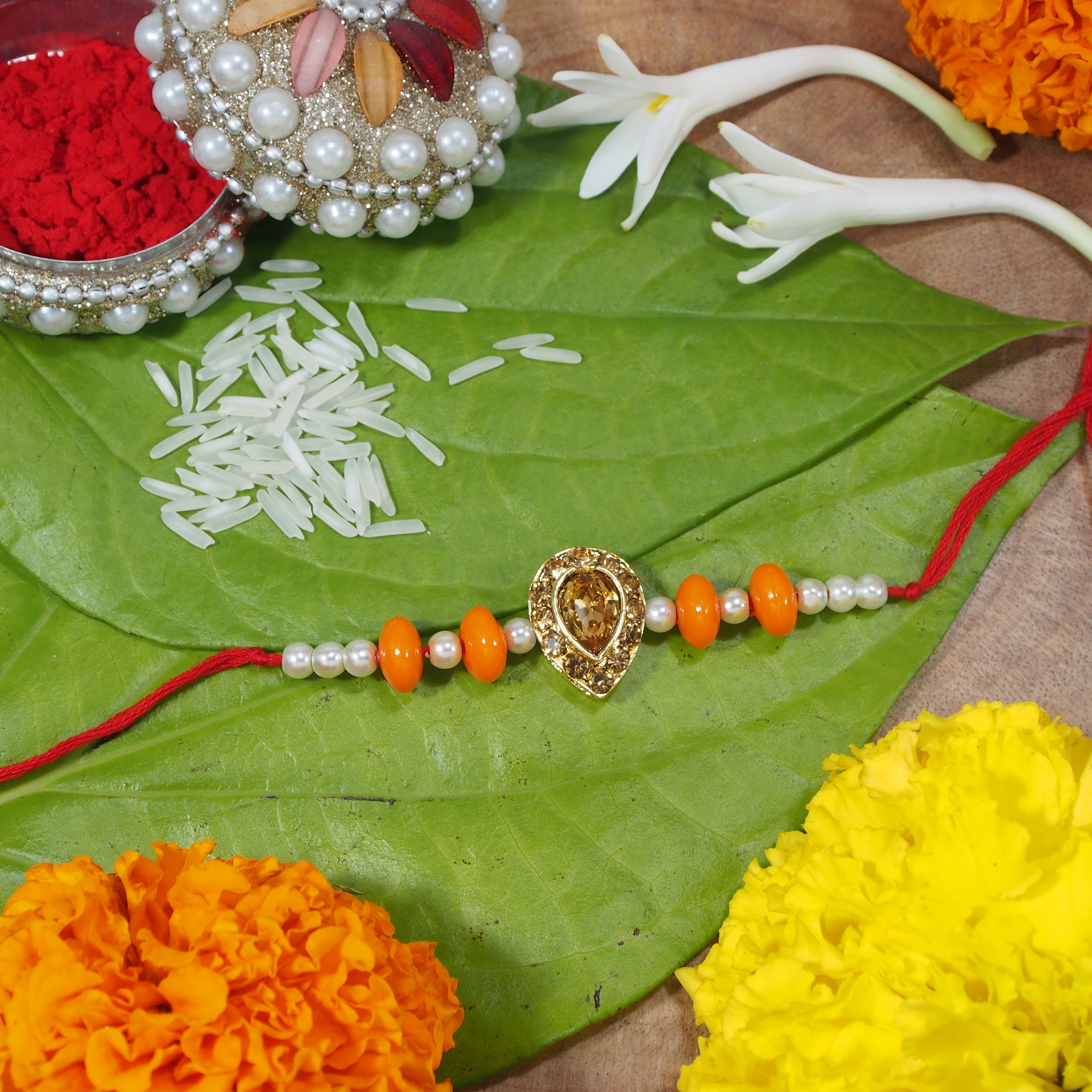 Designer Pearl Rakhi for Men