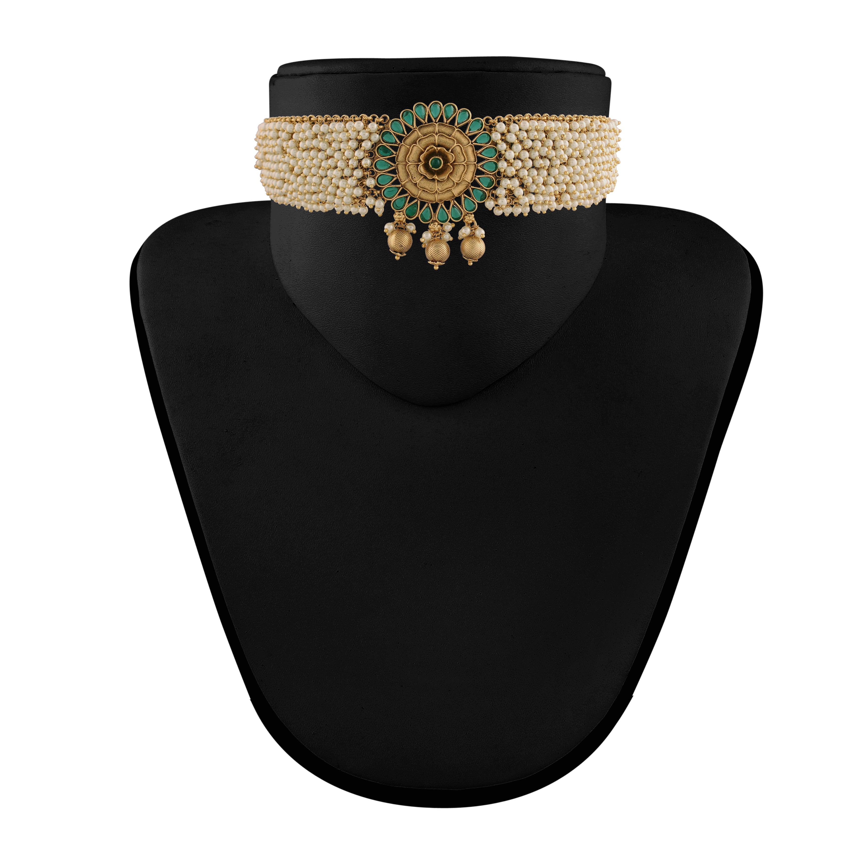 Dakshna Green Choker Set