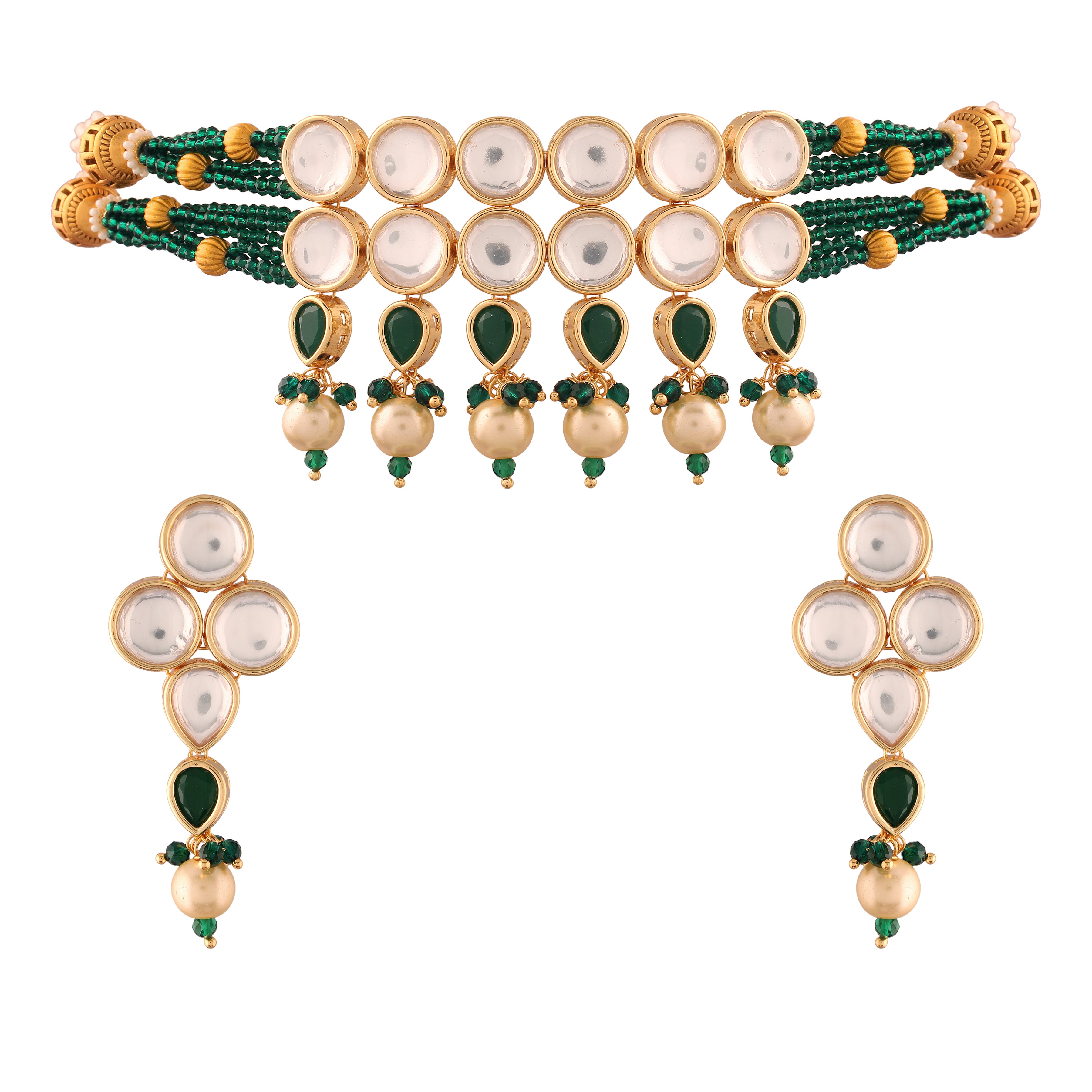 Manya Green Choker Set