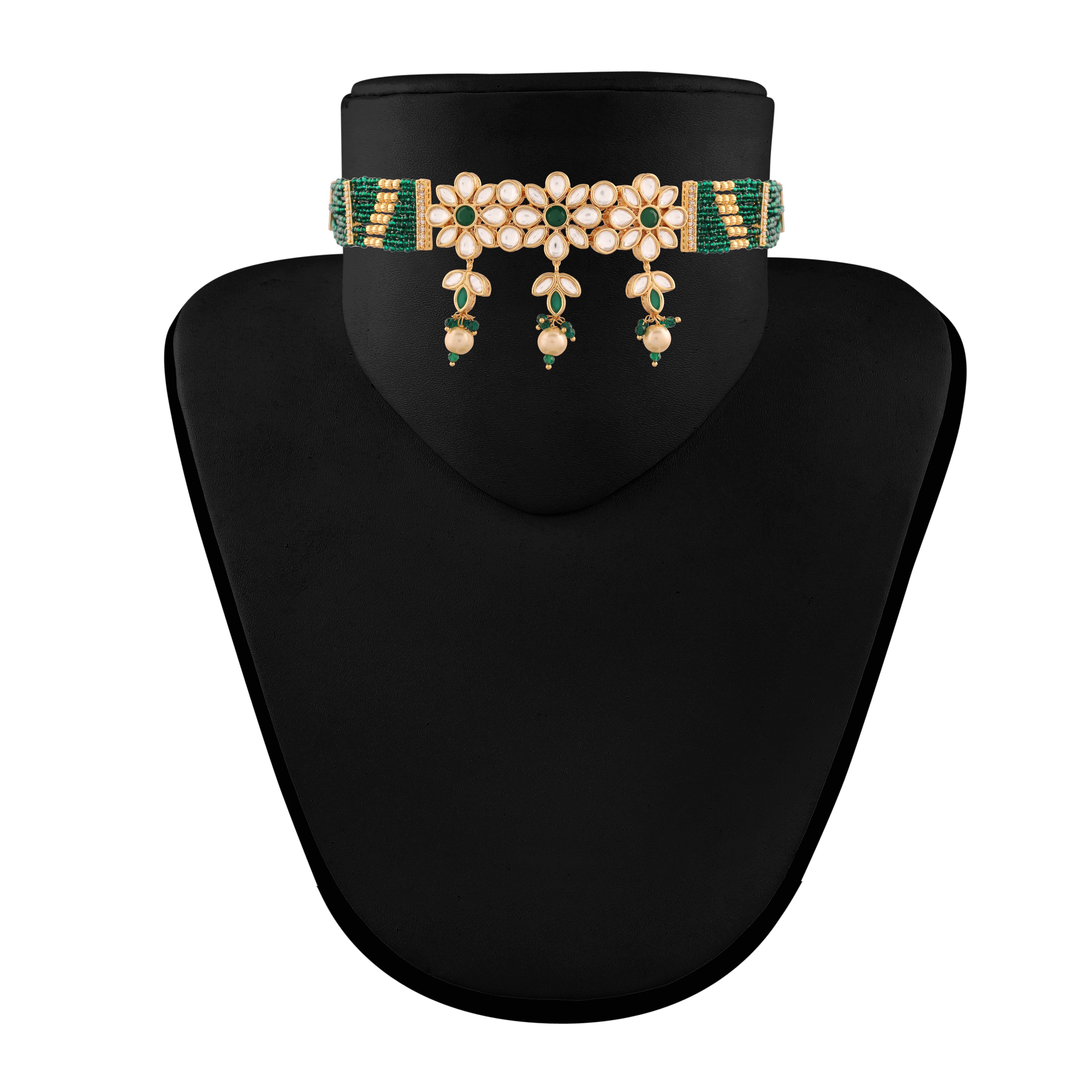 Vanhi Green Choker Set