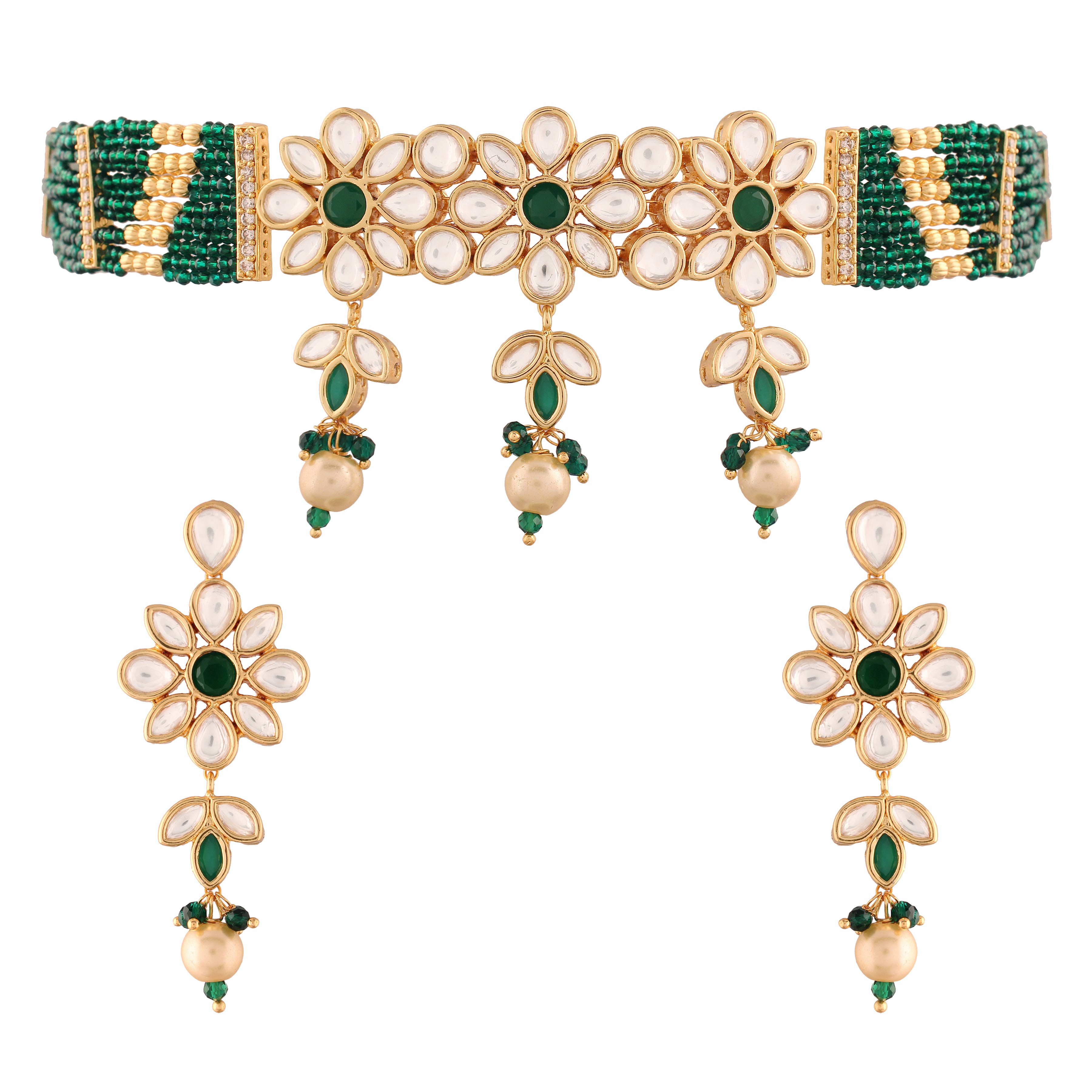 Vanhi Green Choker Set