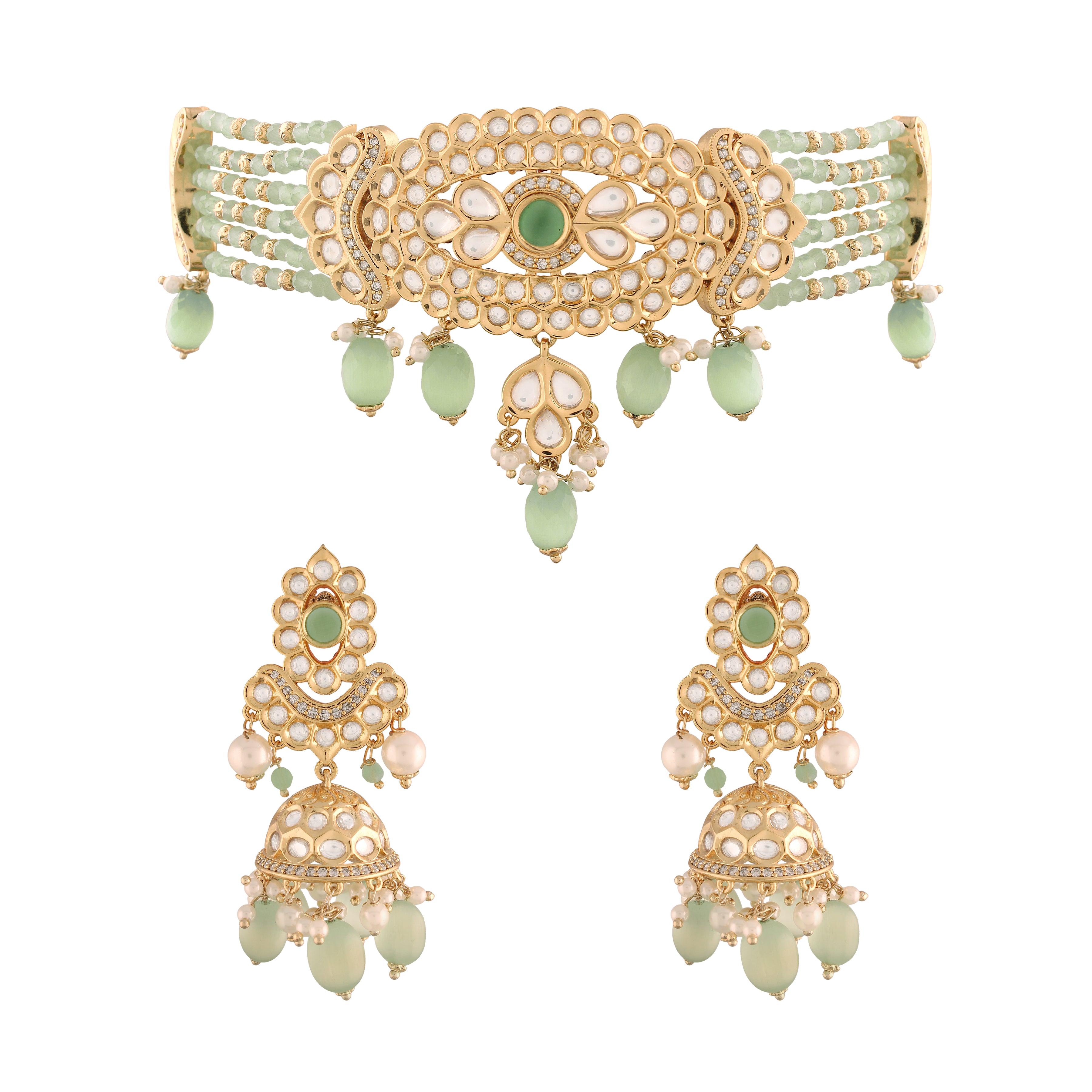 Samaira Mint Choker Set