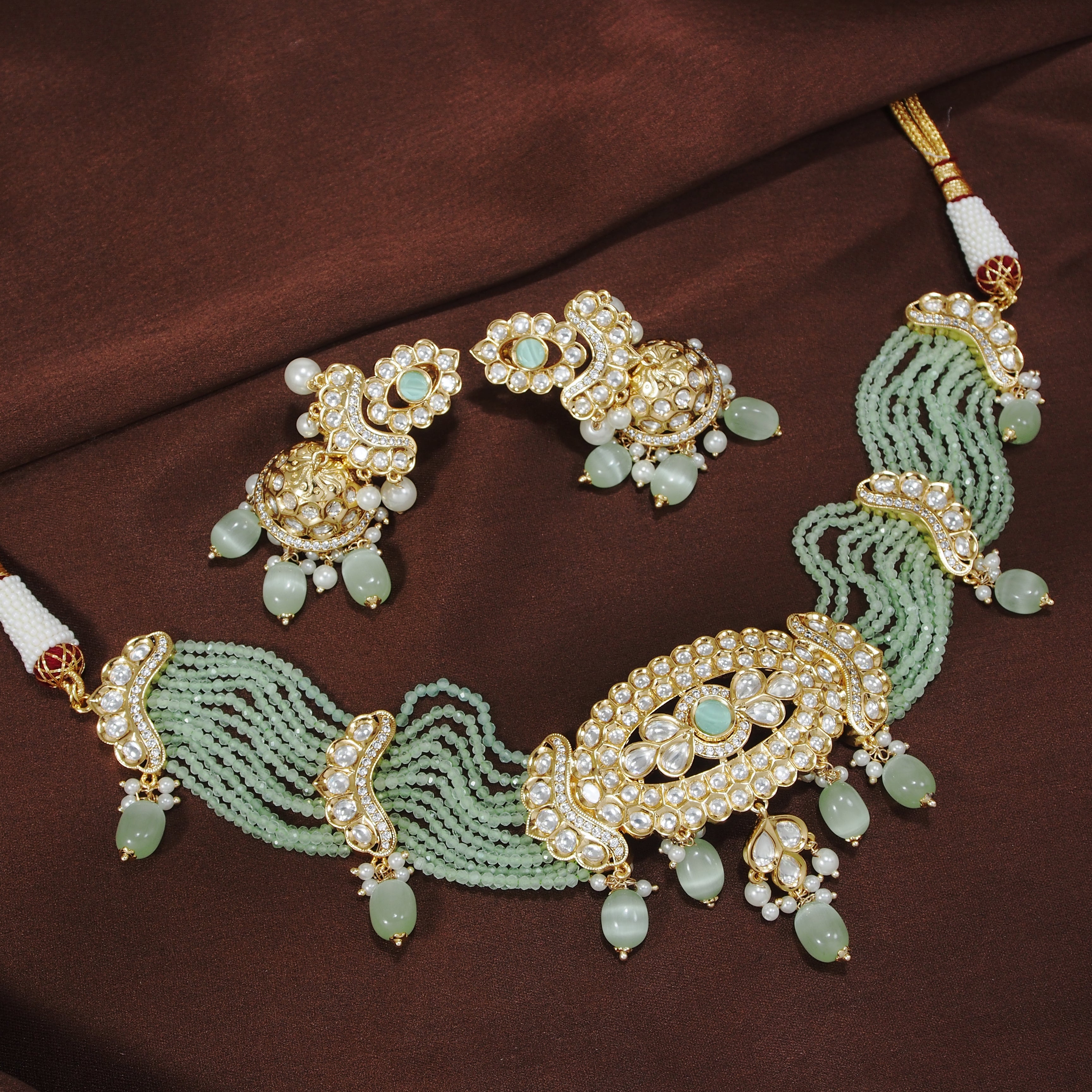 Samaira Mint Choker Set