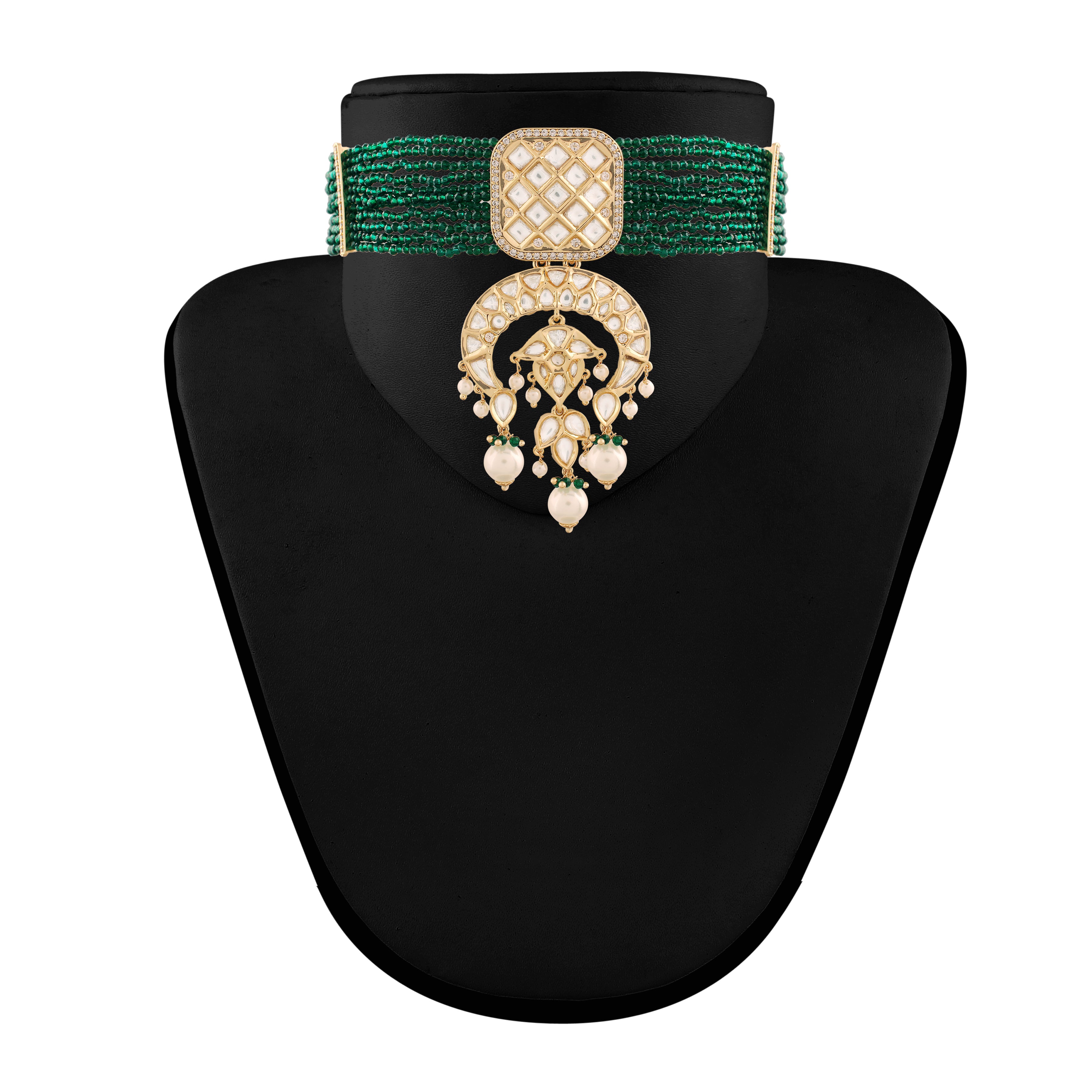 Adiva Green Choker Set