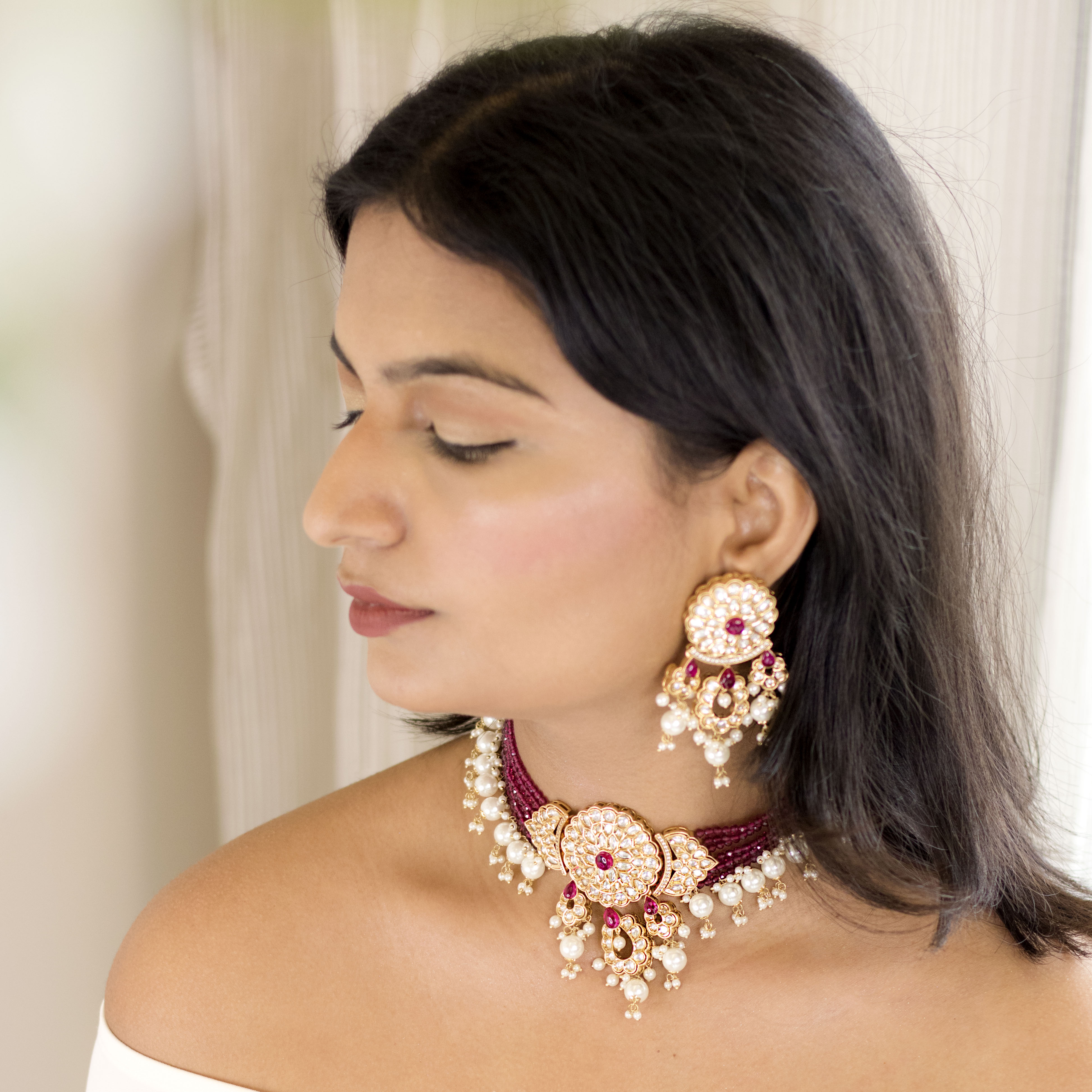 Banhi Ruby Choker Set