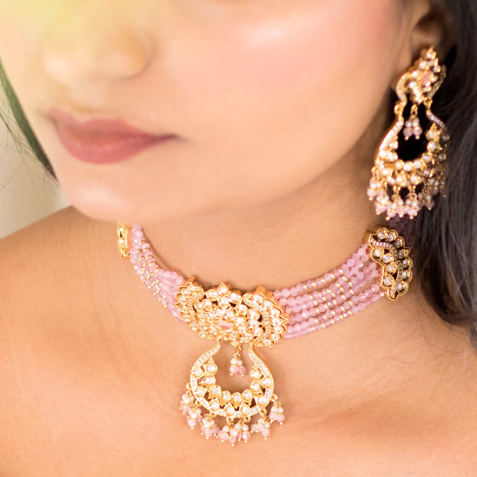 Inaya Pink Choker Set
