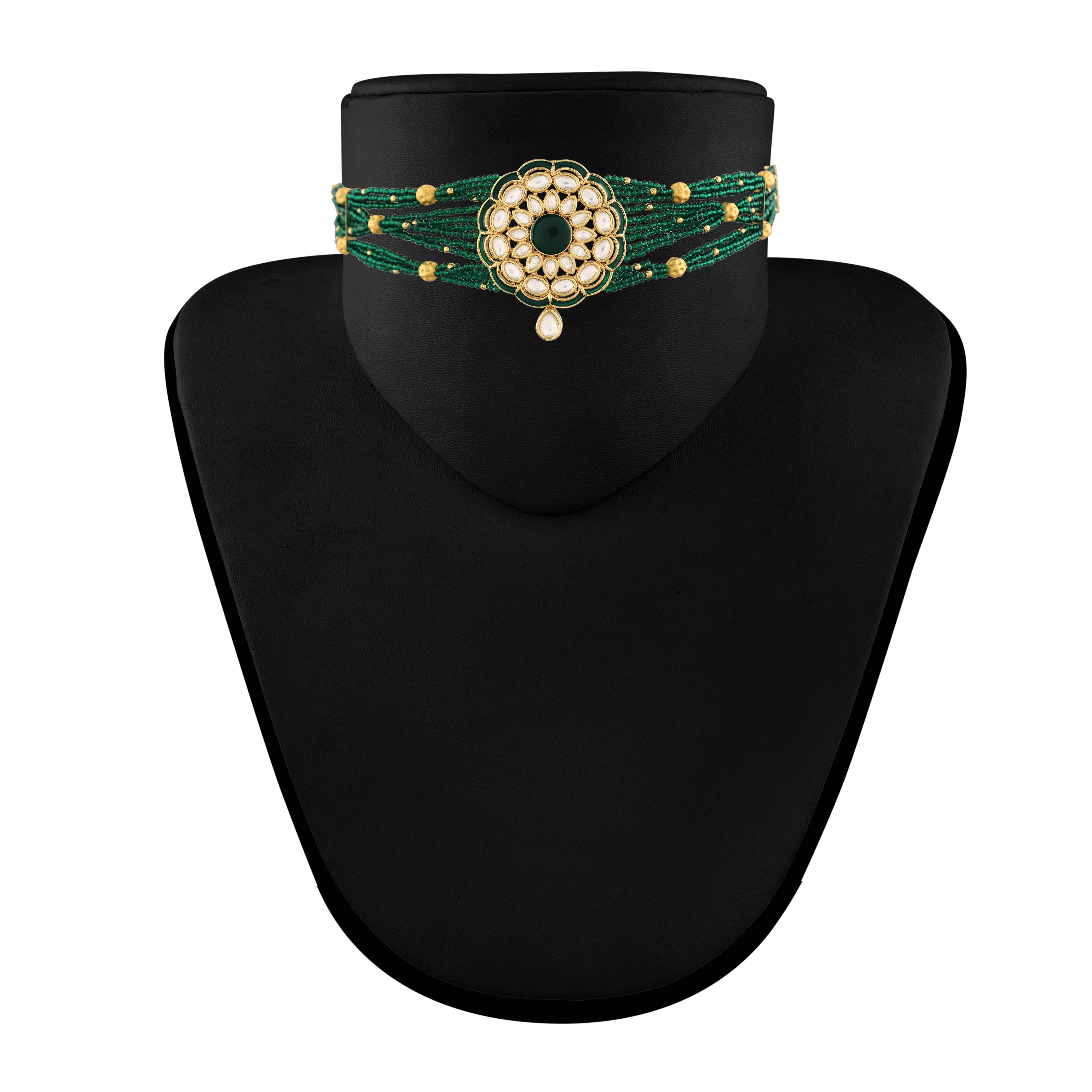 ' MRINALI ' Green Choker Set