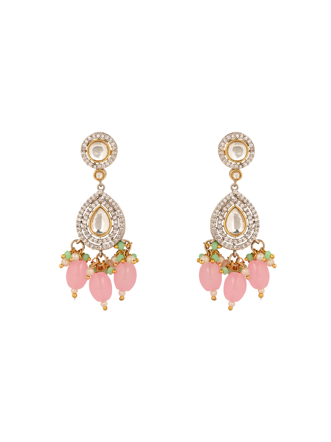 Saanvi Pink Polki Kundan Neckpiece