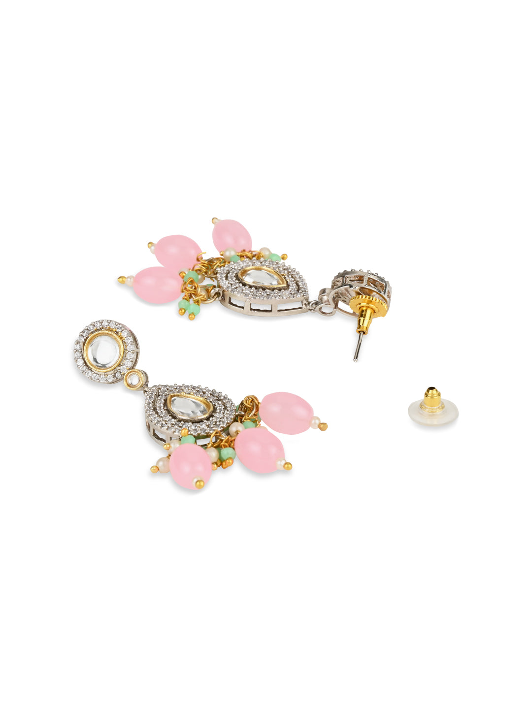 Saanvi Pink Polki Kundan Neckpiece