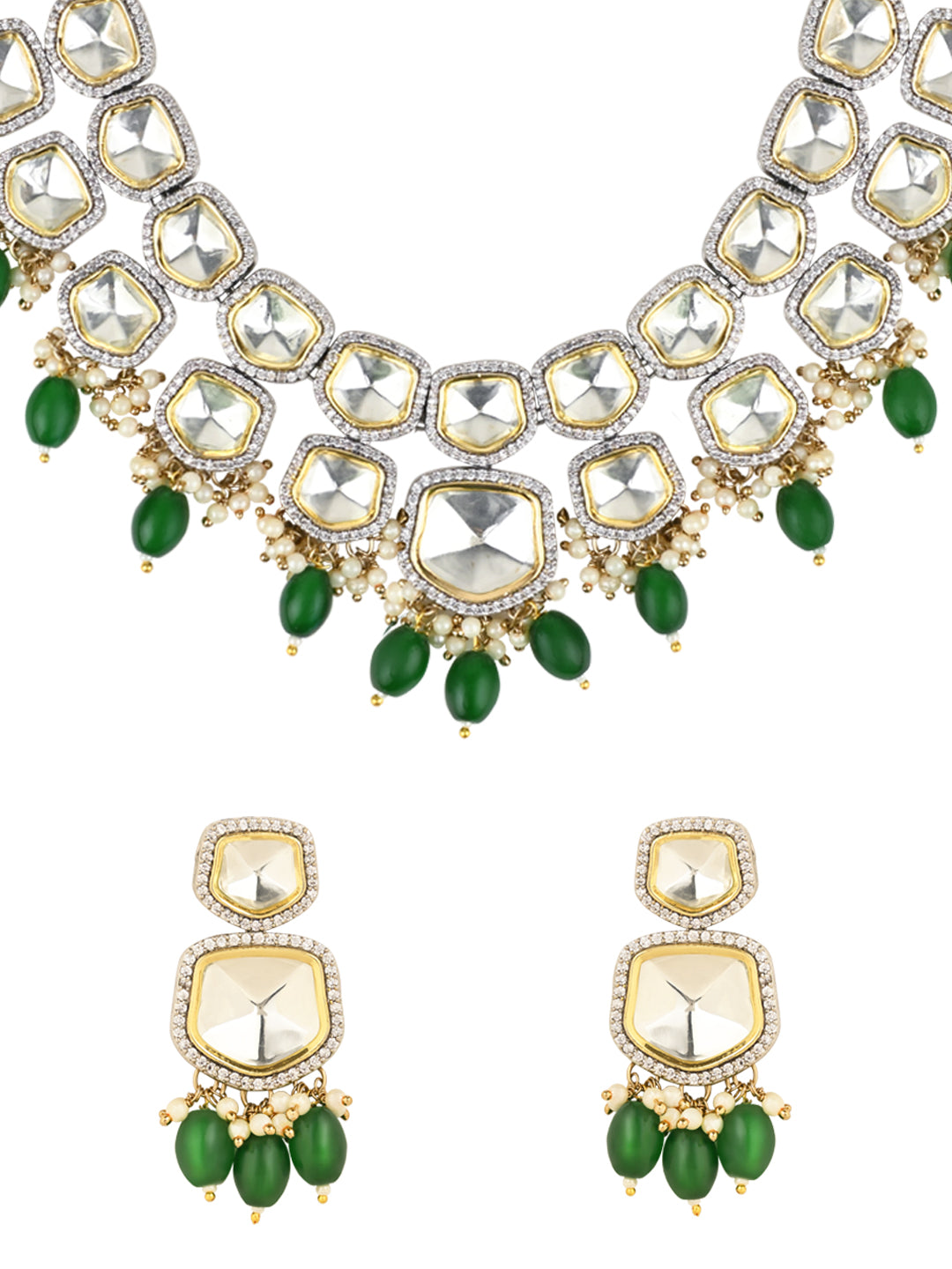 Taapsee Green Polki Kundan Neckpiece