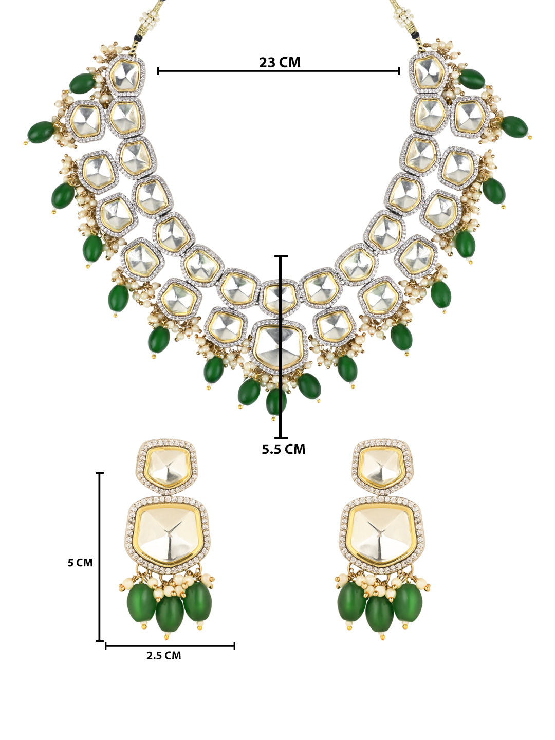 Taapsee Green Polki Kundan Neckpiece