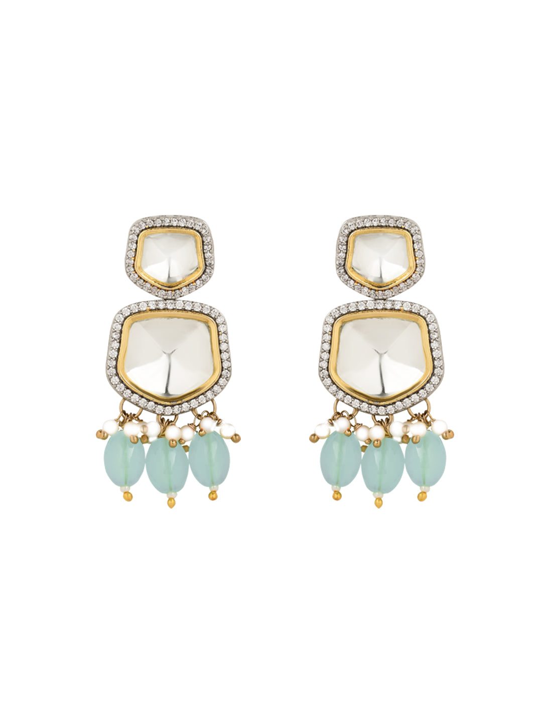 Taapsee Turquoise Polki Kundan Neckpiece