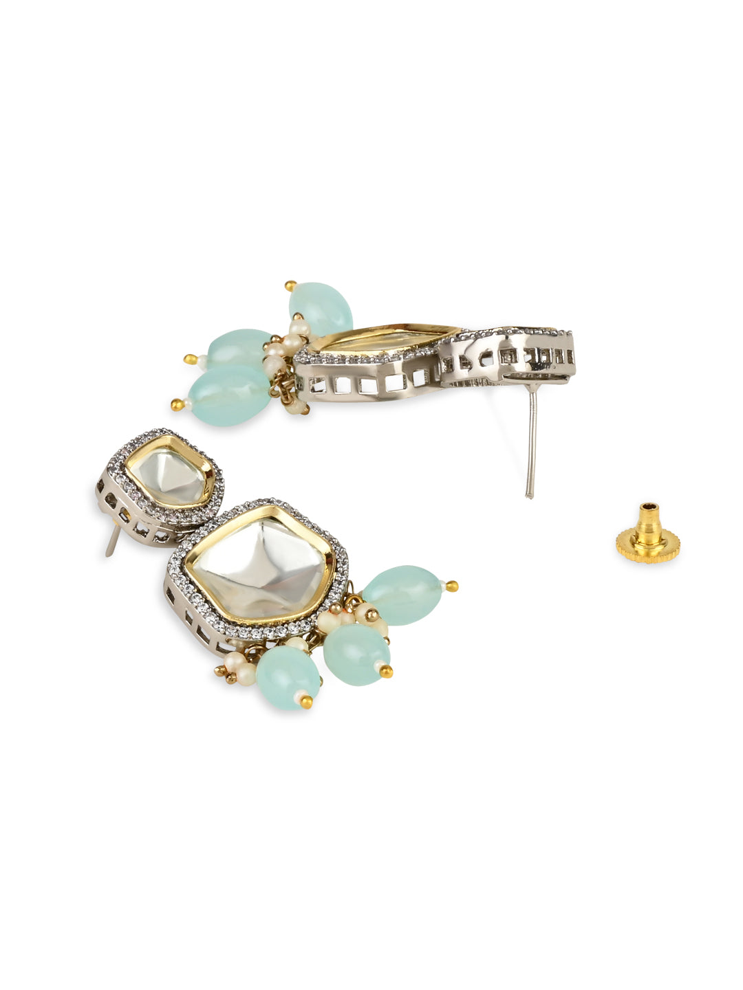 Taapsee Turquoise Polki Kundan Neckpiece