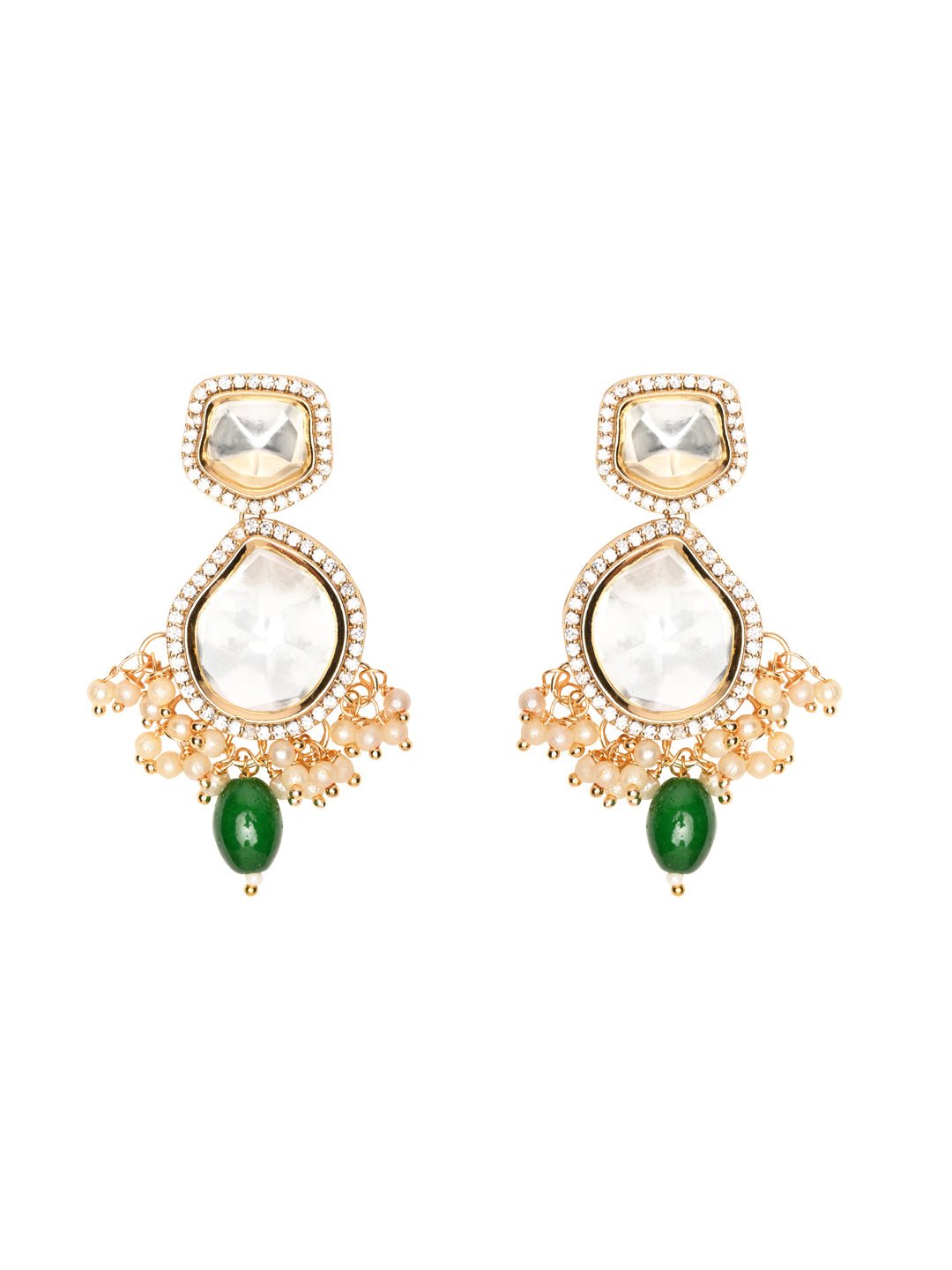 ERUM Green Polki Necklace Sets