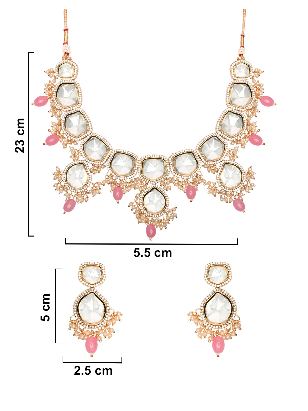 ERUM Pink Polki Necklace Sets