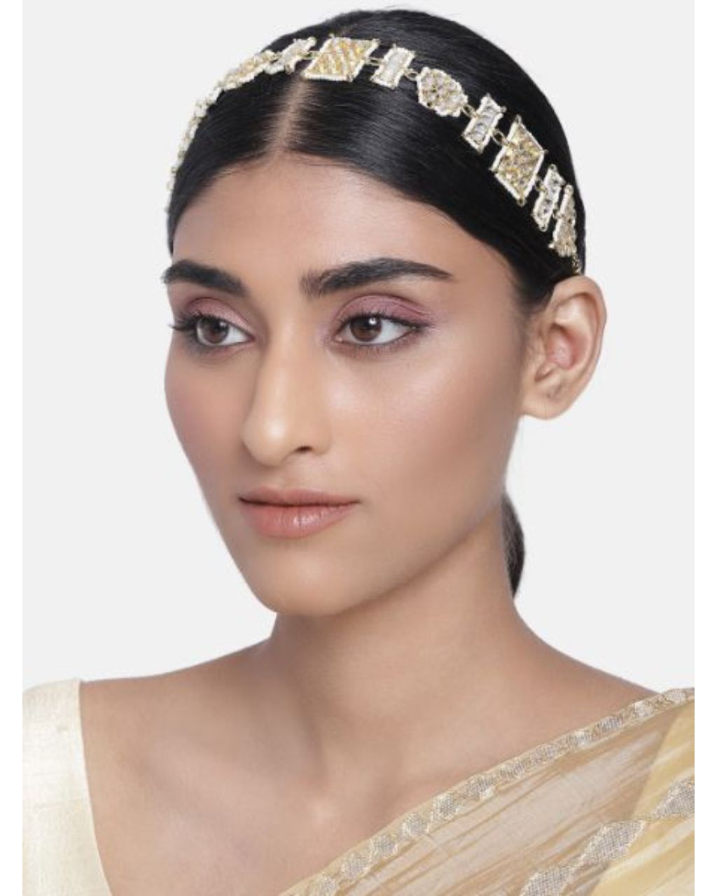 kundan , pearls , sheeshpatti