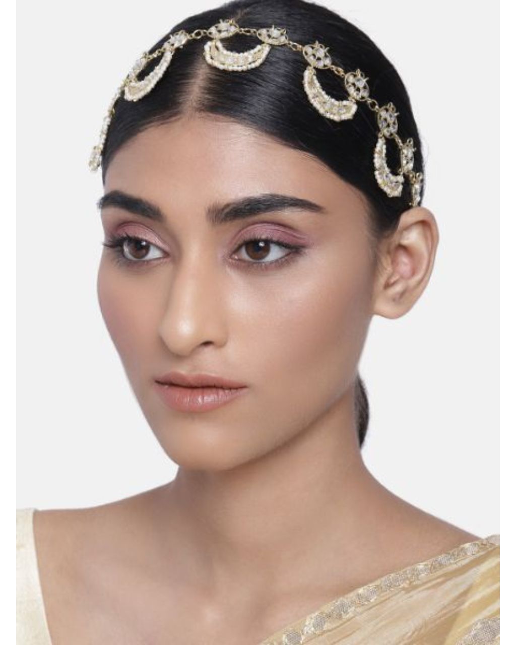 kundan , pearls sheeshpatti