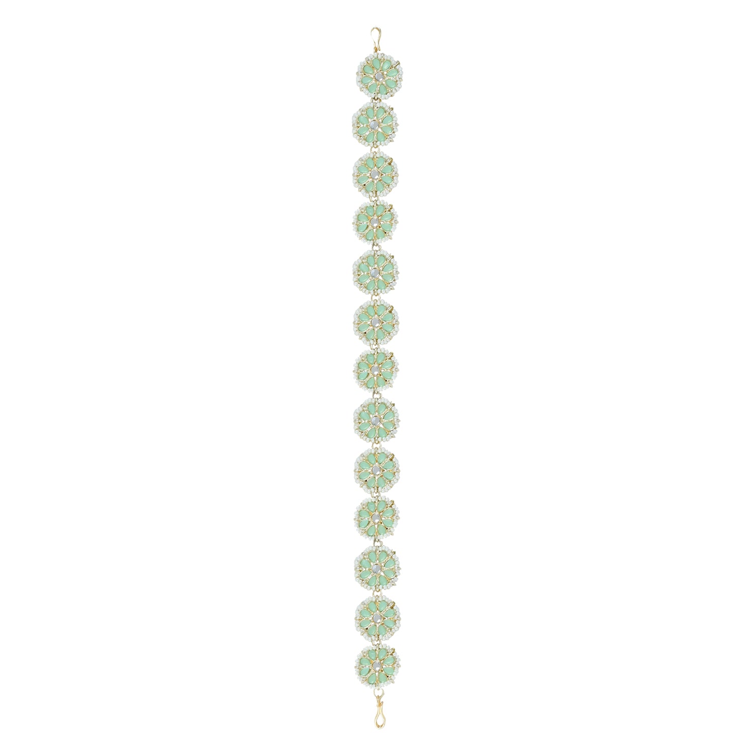 Shivani Mint Floral Sheeshpatti
