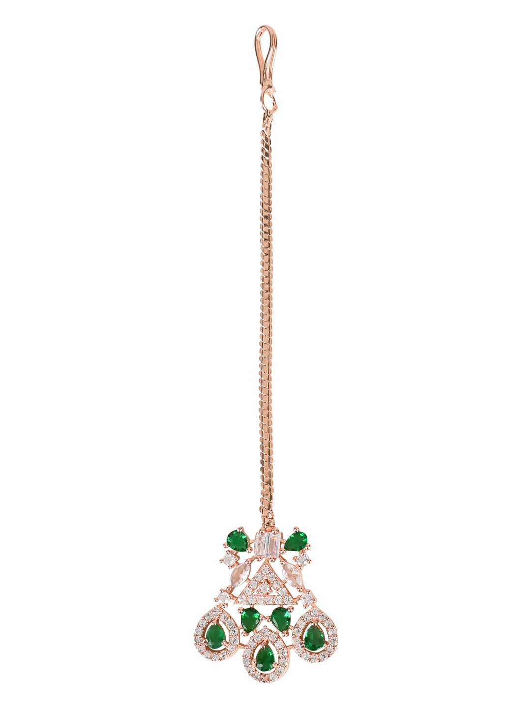Harnaaz Green Maangtikka