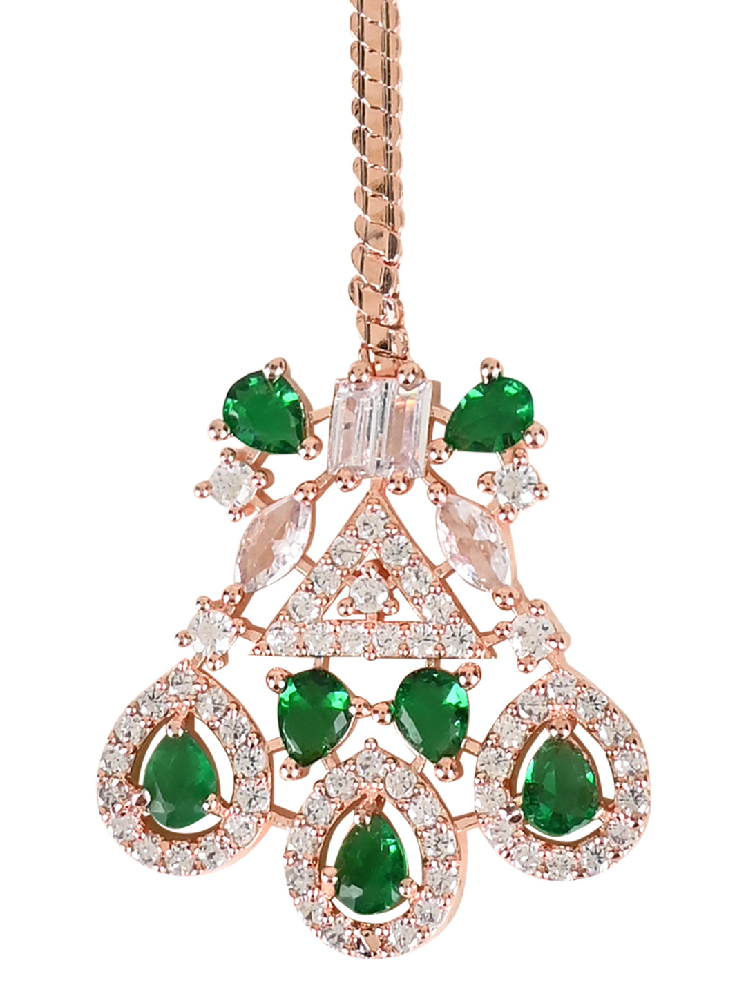 Harnaaz Green Maangtikka