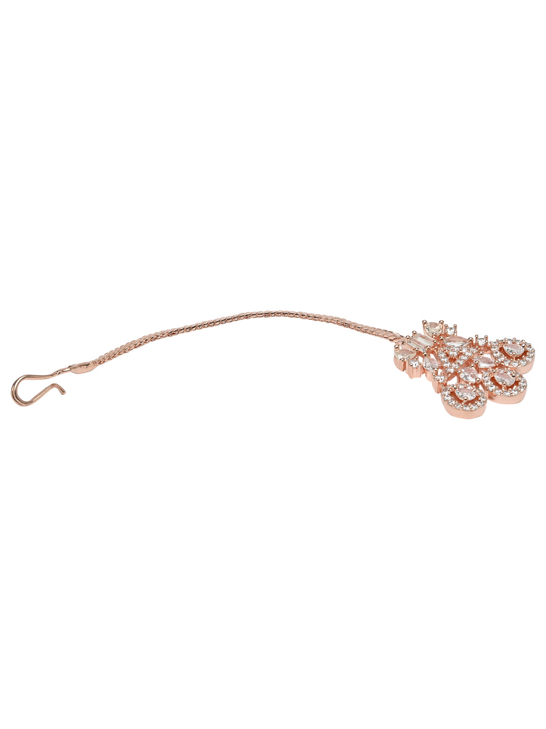 Harnaaz Rose Gold Maangtikka