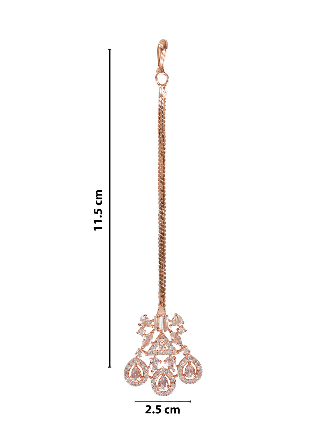 Harnaaz Rose Gold Maangtikka