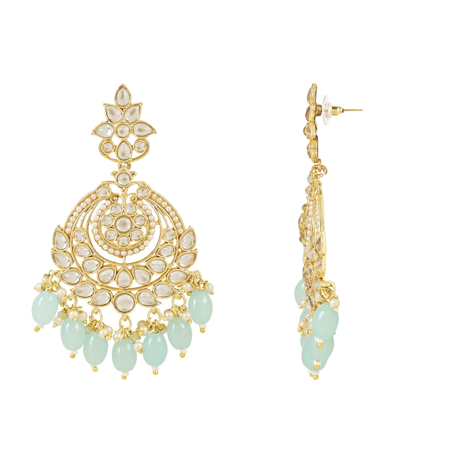 Shehnaz Turquoise Maangtikka Earring Set