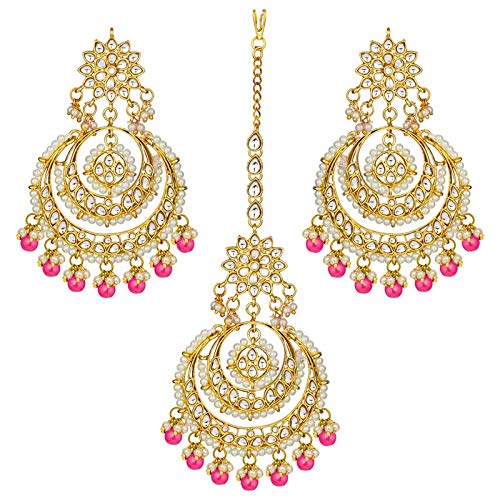 kundan , pearls , chandbali