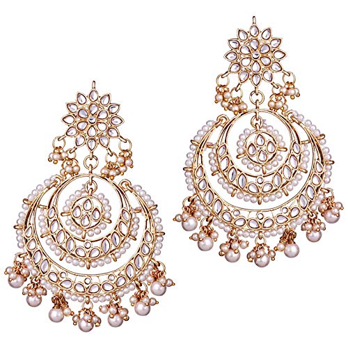 Meesha White Maangtikka Earring Set