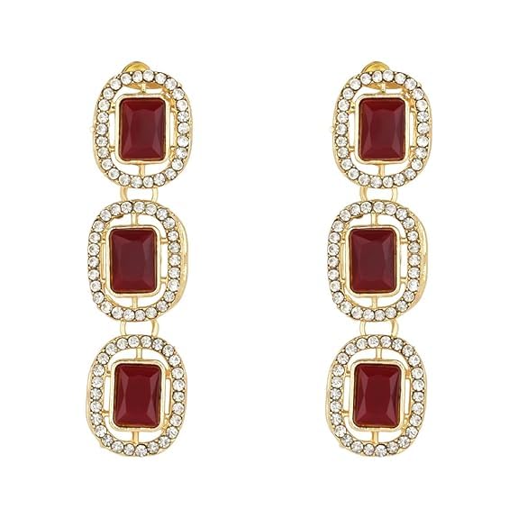 Helly Maroon Earrings
