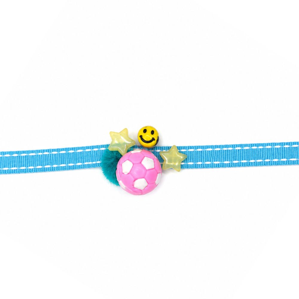 Football Rakhi with Roli Chawal & Rakshabandhan Card
