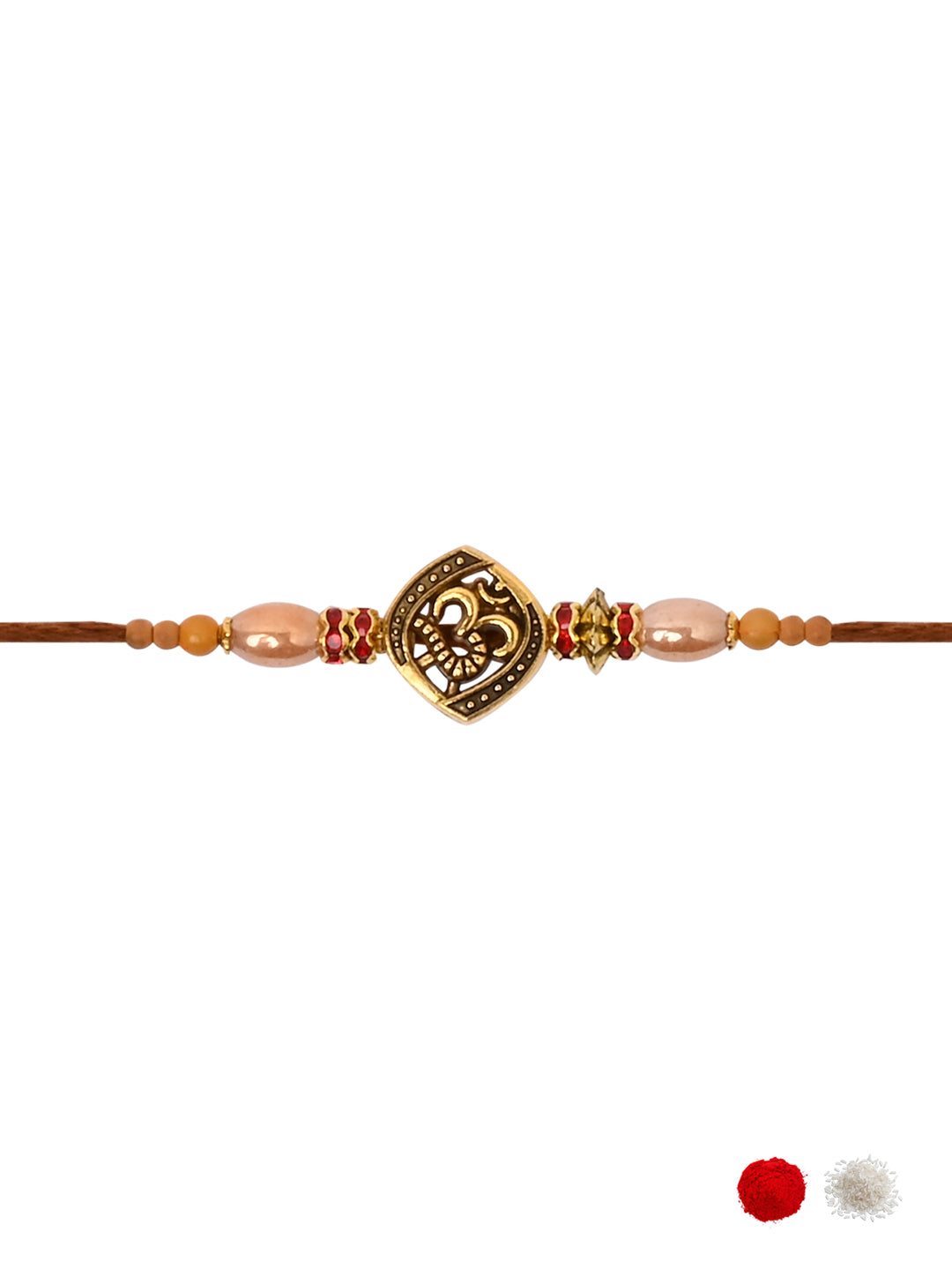 Om Rakhi with Roli Chawal & Raksha Bandhan Card
