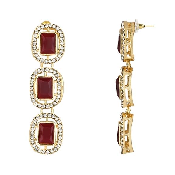 Helly Maroon Earrings