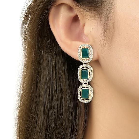 Helly Green Earrings