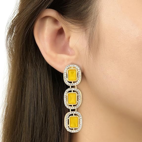 Helly Yellow Earrings