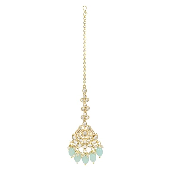 Prushti Turquoise Maangtikka
