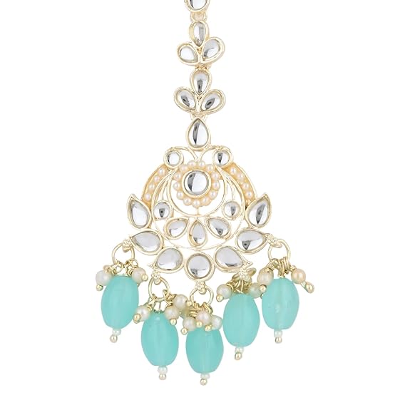 Prushti Turquoise Maangtikka