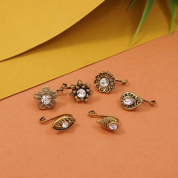 (Pack Of 6) Traditional Nose Pins Combo