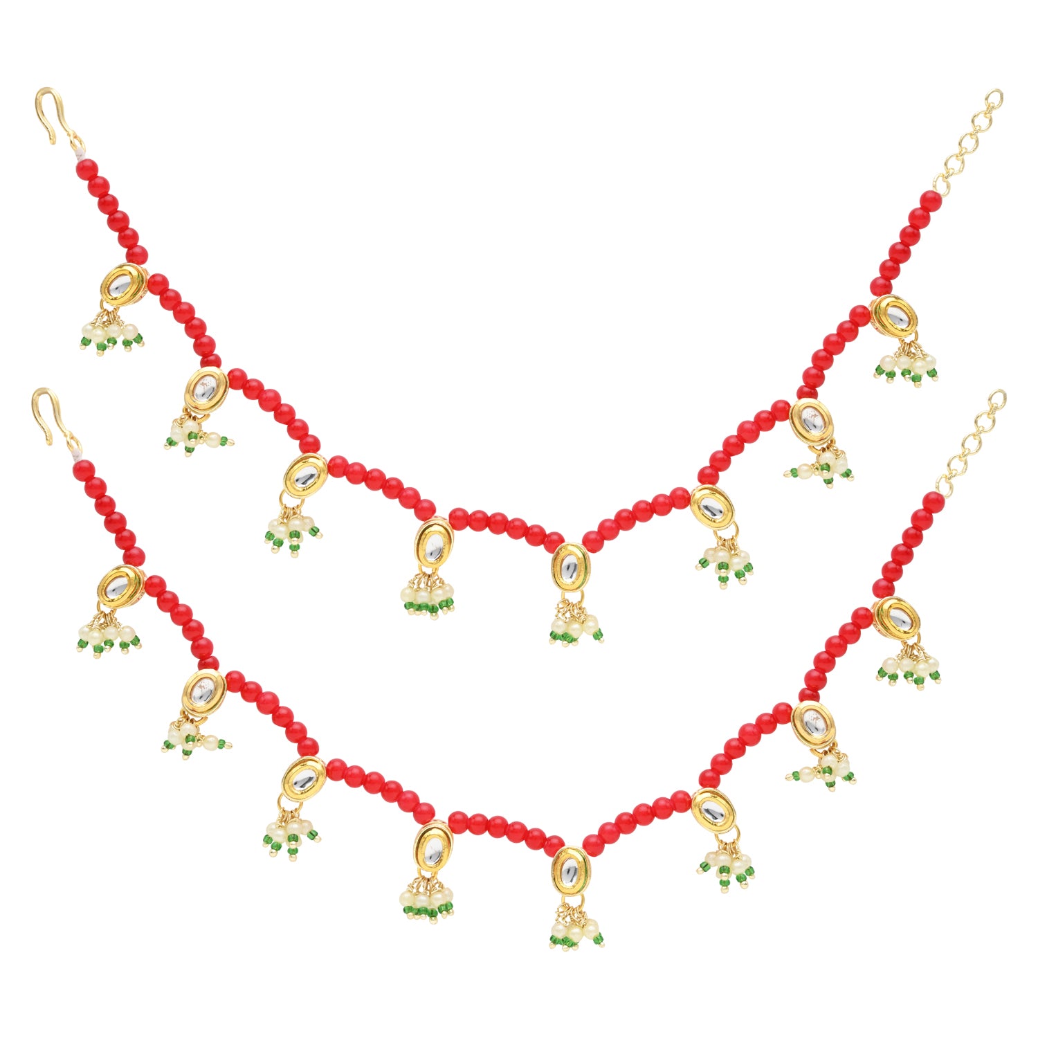 Norika Maroon Payal/ Anklets