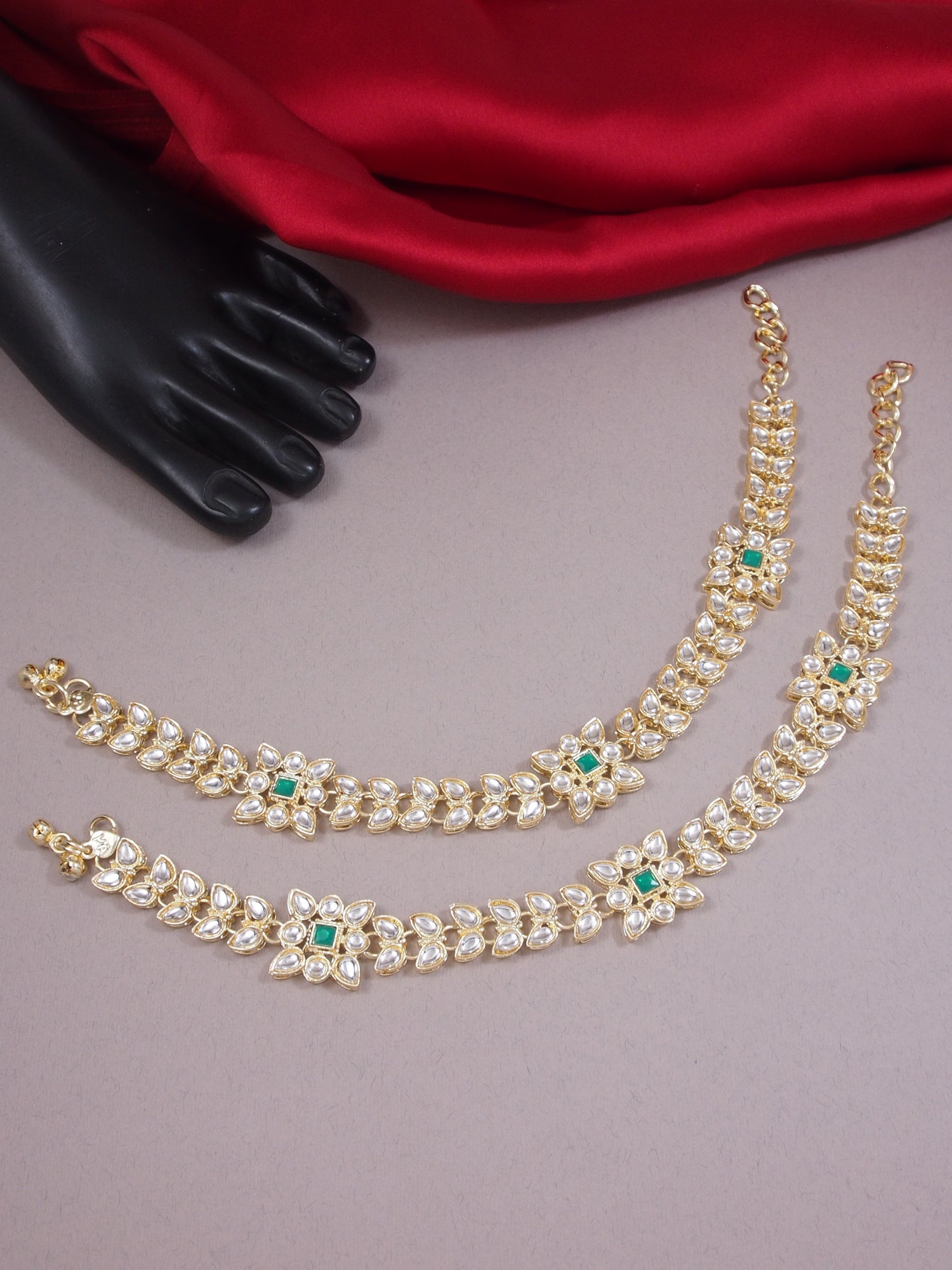 Aadhvita Green Anklets