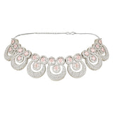 Aahana Rhodium Pink Jewellery Set
