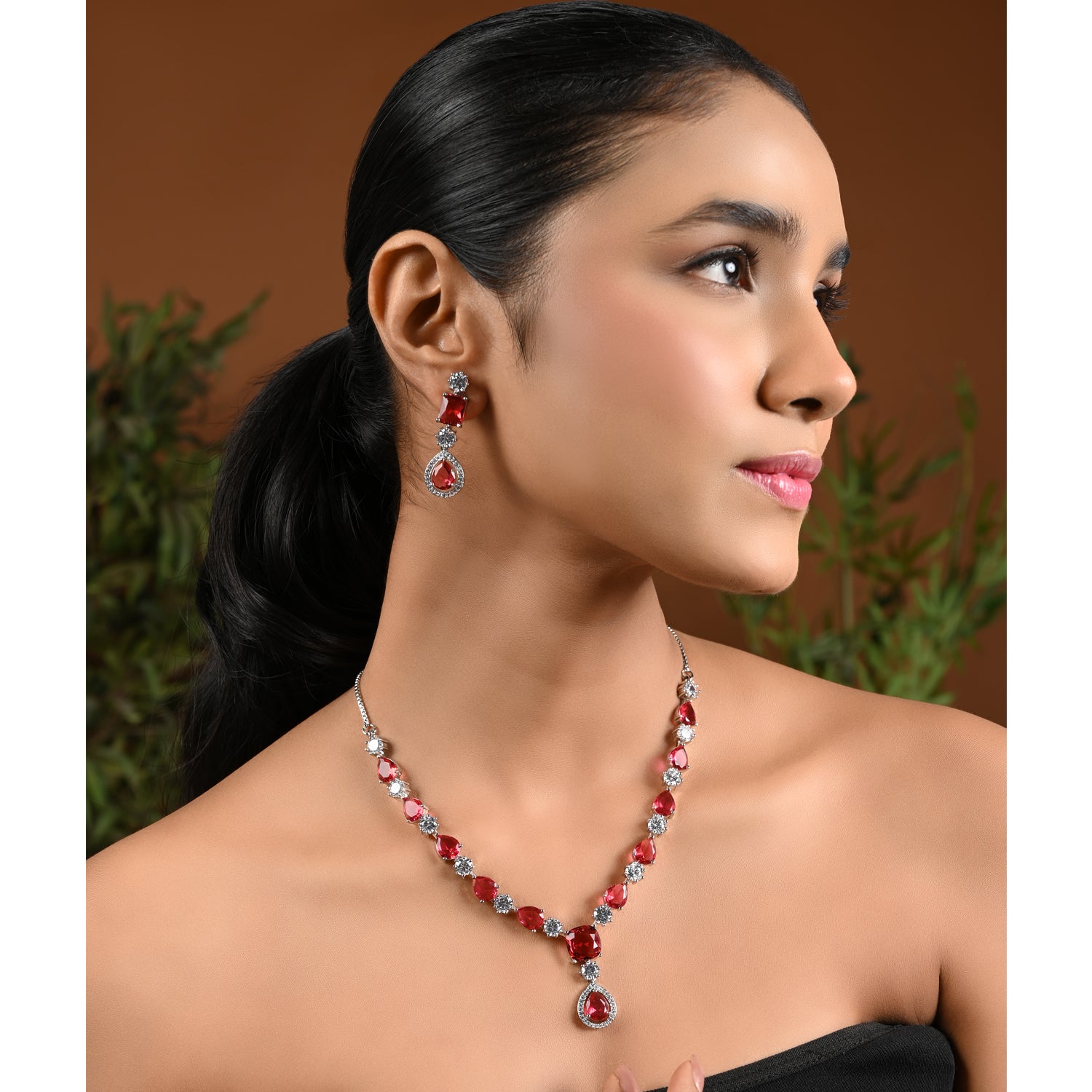 Livia Ruby Necklace Set