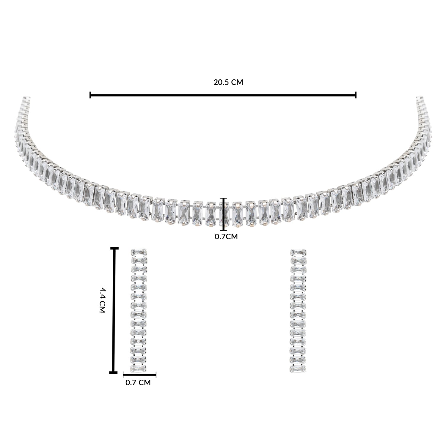 Juliana Silver Necklace Set