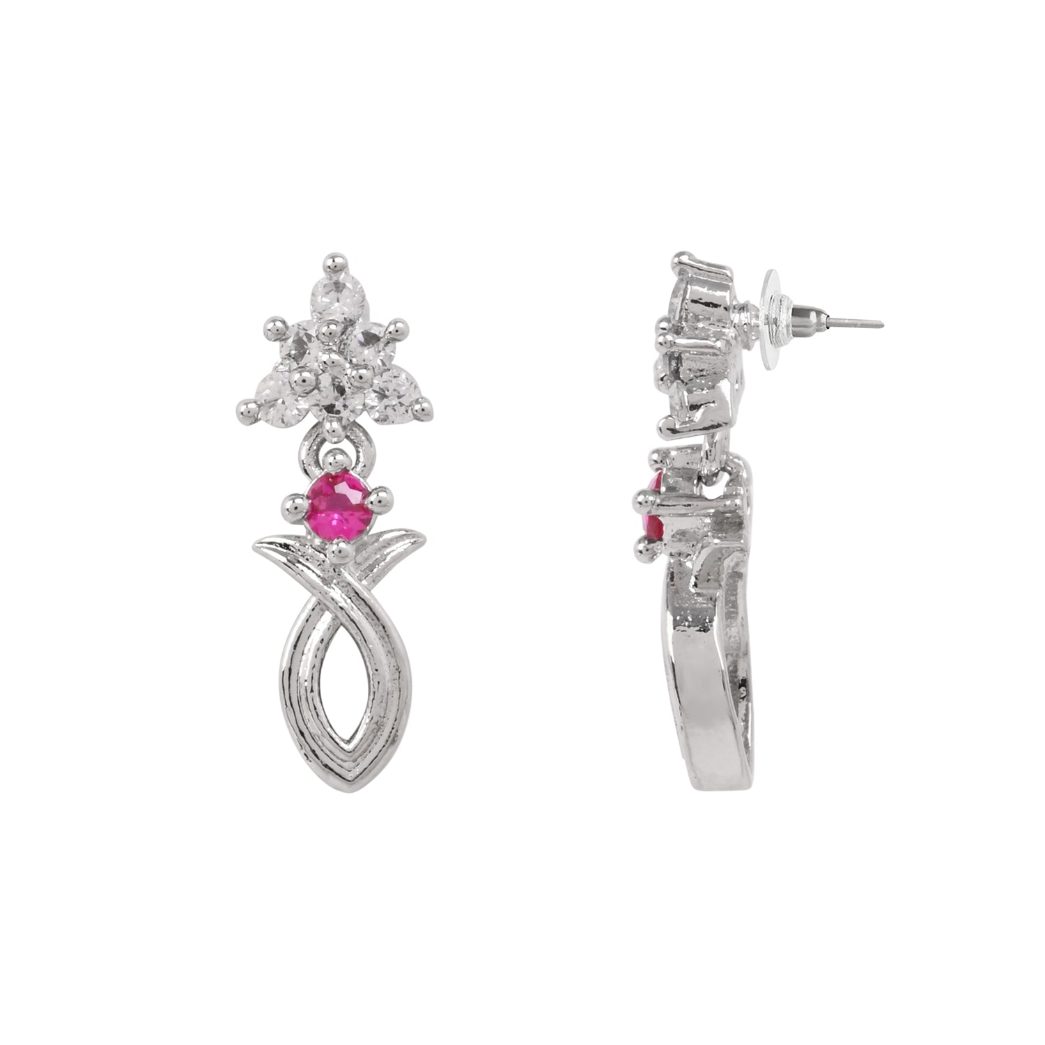 Charmi - Silver Pink Necklace Set