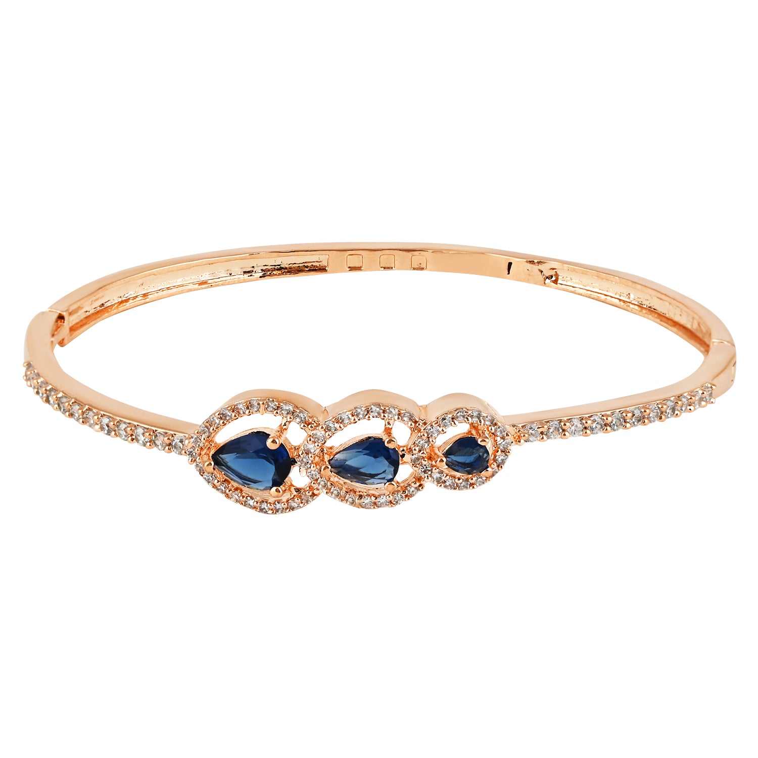 Luna RoseGold Blue Zirconia Bracelet