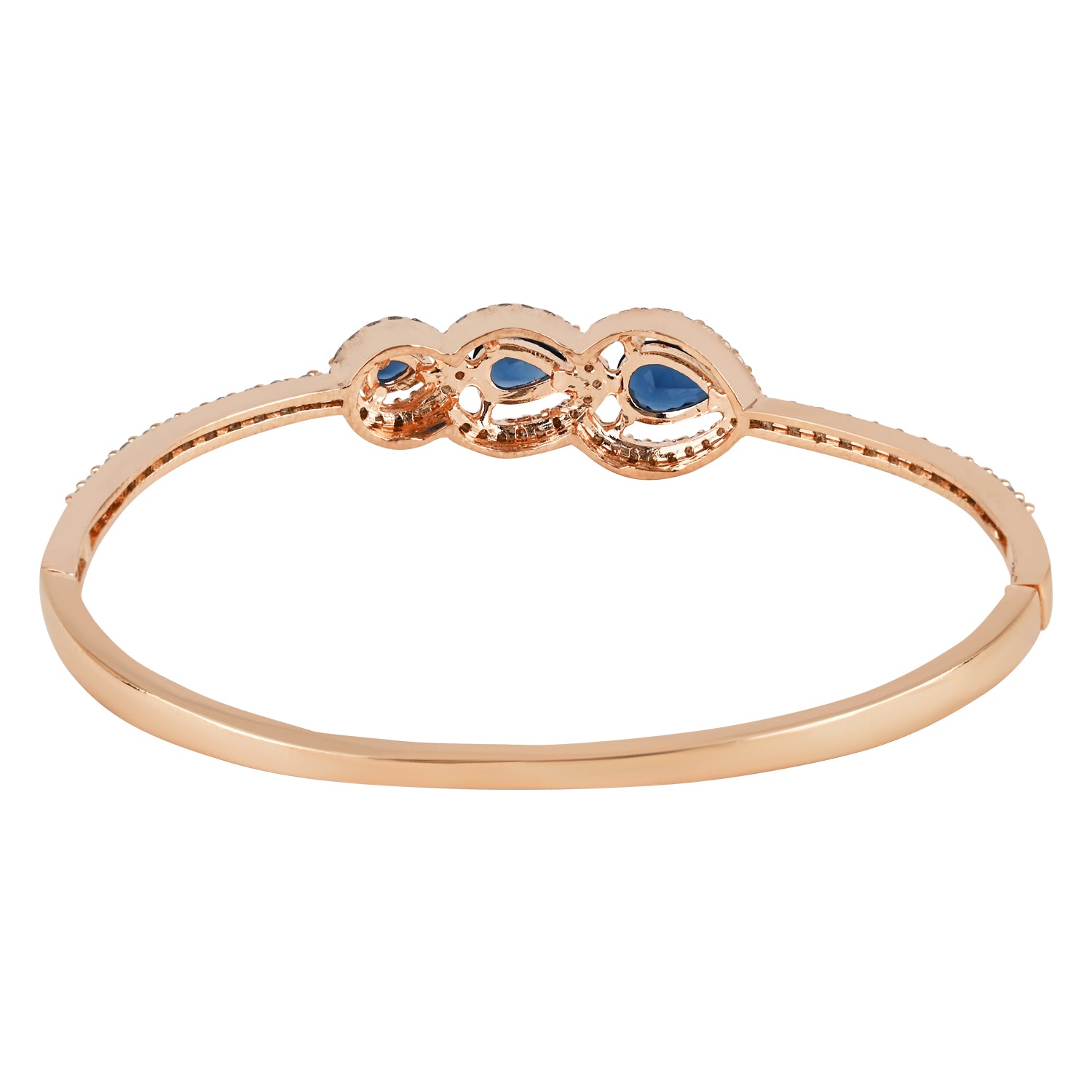 Luna RoseGold Blue Zirconia Bracelet