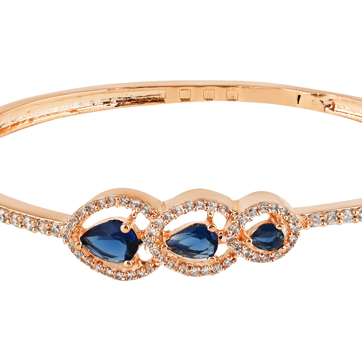 Luna RoseGold Blue Zirconia Bracelet
